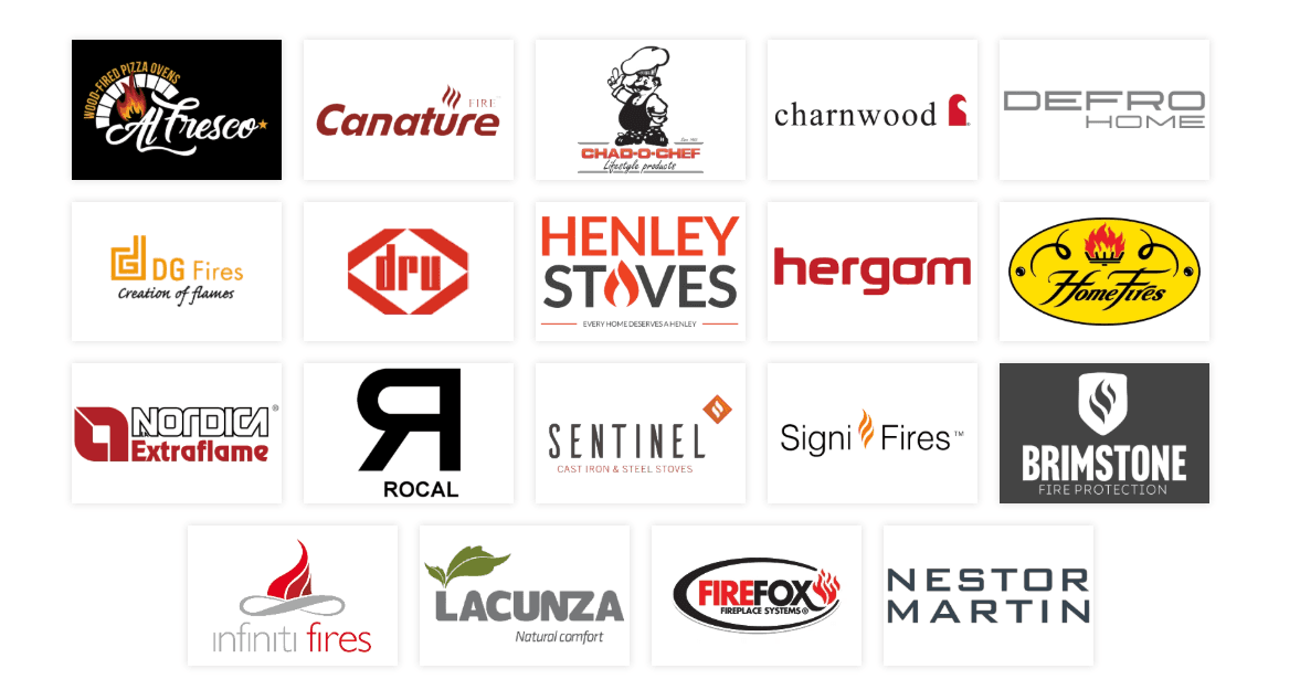 Partner brands including Canature, Henley Stoves, Hergom, and more
